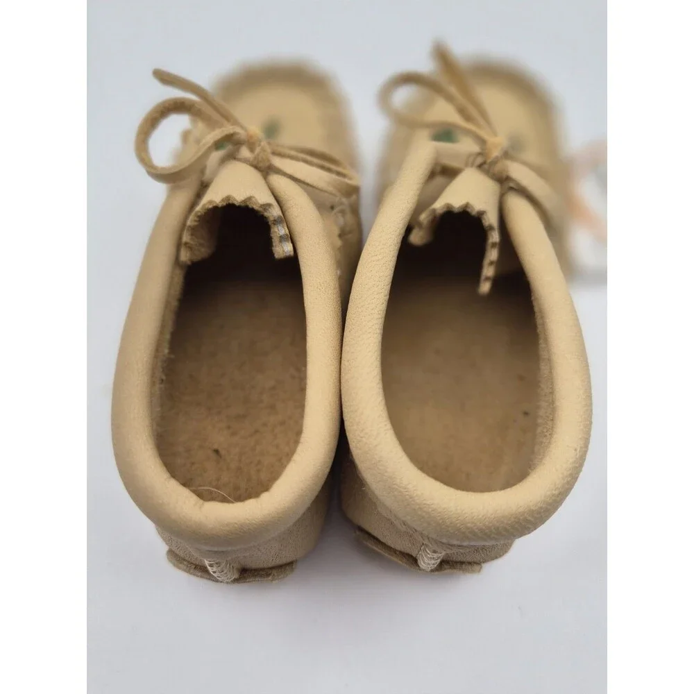 Bastien Industries Infant Moccasins Infant Baby Size 6 Beige new old stock